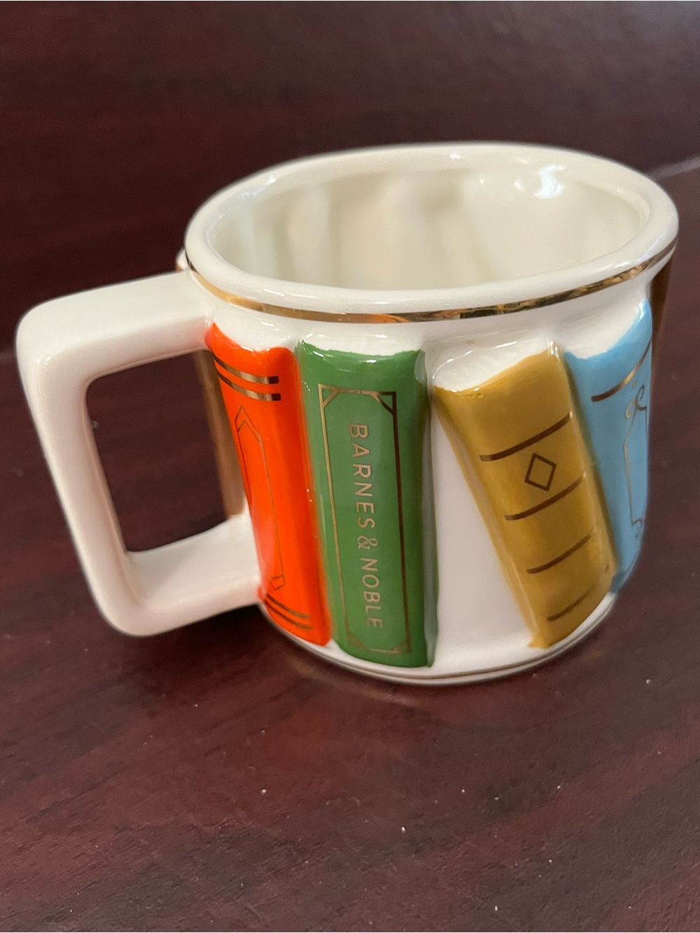 Multicolor Book Spine Ceramic Coffee Mug - Picture 4 of 5